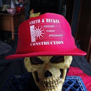 Deadstock Vintage Smith & Beckel Construction Snap Trucker Hat Cap